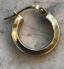 boucle d'oreille Huggie, 1 seule, plaqué or? avec poinçon