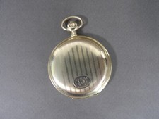 MGBM GENEVE Montre à gousset ancienne 51mm monogramme plaqué or vers 1920