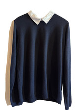 SUD EXPRESS pull fin bleu marine taille M ou 38