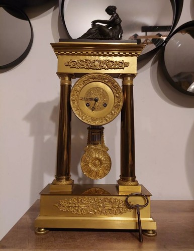 Pendule colonne antique bronze - colonne,