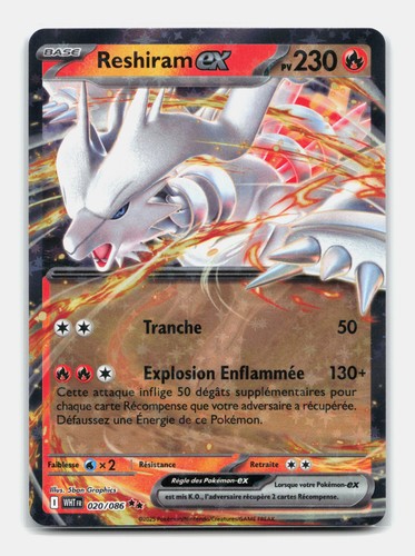 Carte pokémon reshiram - carte,