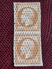 Timbre France 13Ac obl en paire pointillés  ref V 33/3