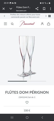 Flûtes dom perignon baccarat - perignon,