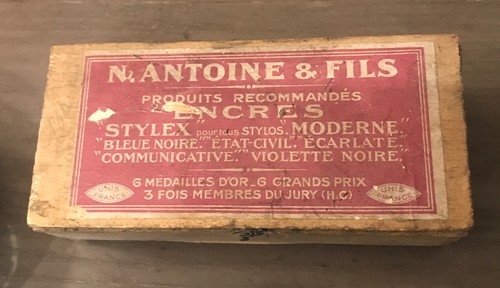 Ancienne boîte encre antoine - encre,