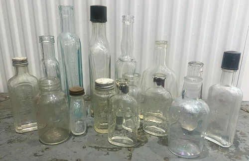 Lot antique bottles - lot, 15