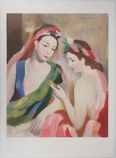 Marie LAURENCIN : Deux jeunes filles, Lithographie signée