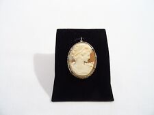 ANCIEN BIJOU PENDENTIF CAMEE MEDAILLON OVAL ARGENT ANCIENT CAMEO PENDANT