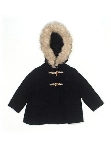 Zara girls black coat - girls, 18-24