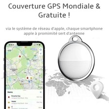 Gps Traceur mini tracker voiture bluetooth 4G autonomie étanche pour IOS blanc