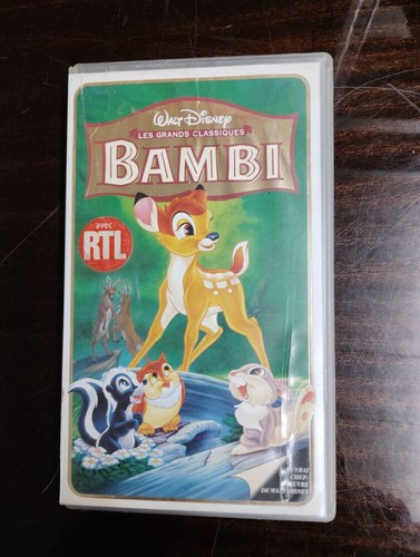 Vhs bambi walt - bambi, disney