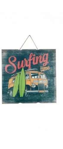 Plaque bois déco surf - plaque,