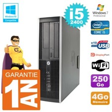 PC HP 6200 SFF Intel i5-2400 RAM 4Go Disque 250Go Graveur DVD Wifi W7