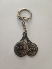 Porte-clés métal Paire de BOULES DE PETANQUE Pub ANIS GRAS Keychain vintage 60'