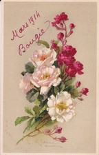 CPA FANTAISIE :  C. KLEIN   BOUQUET DE FLEURS