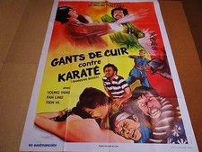 GANTS DE CUIR CONTRE KARATE Shanghai Boxer ! affiche cinema karate kung-fu 1974