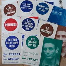 Partitions musique Jean Ferrat Productions musicales Alleluia Gérard Meys