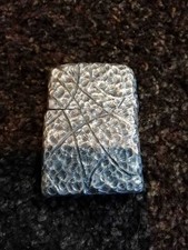 Briquet Zippo avec étui marteau argent arabesque d'occasion