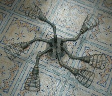 Luminaire industriel vintage à 6 branches