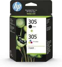 HP 305 2-Pack Tri-color/Black Original Ink Cartridge