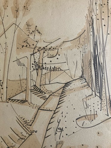 Dessin nature paysage - paysage, gouache