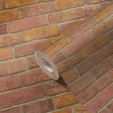 Papier Peint En Brique Avec Effet Mur En 3D – Rouge, Marron