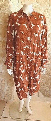 Robe marron blanche - robe,