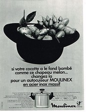 PUBLICITE ADVERTISING 014   1972   MOULINEX  autocuiseur cocotte- minute