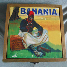 Boite en bois Banania editions Clouet 17 cm x 17 cm