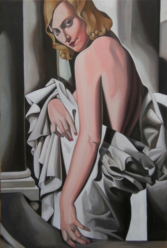 Copia autore olio tela - olio, su