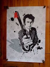 Serigraphie Originale de  Chris Boyle  "  Dirty Harry " , Signée , Tirage 10 ex 
