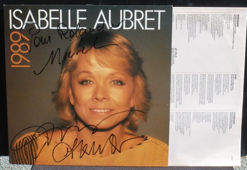 Signed isabelle aubret 1989 - signed,