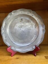 Ancien grand plat étain poinçon Jean Balmet XVIII