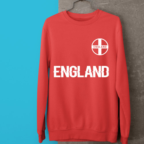 Sweatshirt col rond drapeau - col,