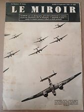 MIROIR septembre 1939 aviation déclaration de guerre Pologne Paris masque à gaz