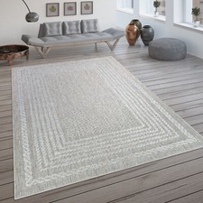 Tapis Intérieur & Extérieur, Tissage Plat Design Scandinave Aspect Sisal Beige