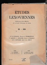 ETUDES LEXOVIENNES 1928 TOME