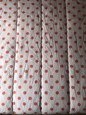 Couverture Couvre-Lit 240 x 210 Cm Reversible Pois orange ?ou Fleurs ? Literie