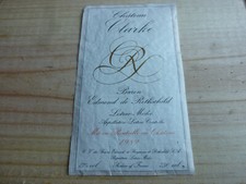 étiquette vin Chateau Clarke 1989 Listrac Medoc Edmond de Rothschild wine label