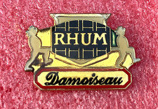 T09 Pins RHUM DAMOISEAU GUADELOUPE Guadeloupean Rum Vintage Lapel Pin Badge