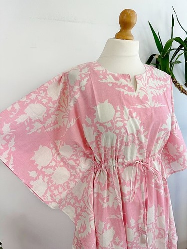 Robe kaftan rose indien pour - kaftan,