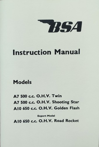 Bsa a10 manuel - bsa, a7