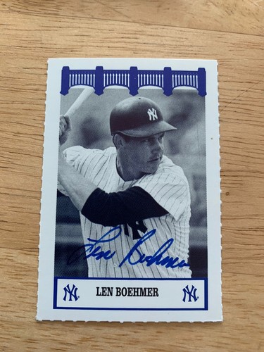 Len boehmer signed - len, 1992