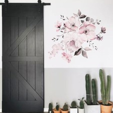 Fleur Autocollant Mural Art Floral Décor Maison Fournitures Ornement GB