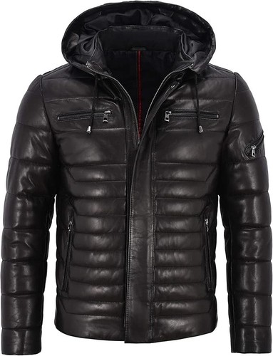 Blouson moto noir - de,