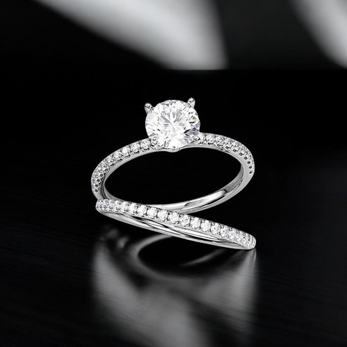 Bague sertie diamants - de,