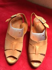 Sandales ARCUS  cuir orange .vintage .t 35 .( C/D/V)