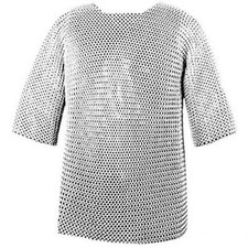 Armure médiévale en cotte de mailles Haubergeon en aluminium de taille de...