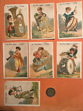 CHROMO DECOUPIS Au petit bébé Lyon musiciens danse