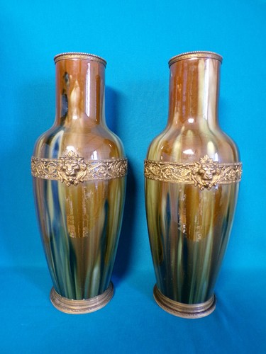 Importante paire vases en - vases,
