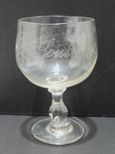 -ANCIEN TRES GRAND VERRE RINCE RAISIN Gravé SOUVENIR Pampres & GRAPPES RAISIN  D